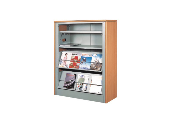 [图书馆家具|期刊架、杂志柜|办公家具|登录入口家具|三层单面期刊架]