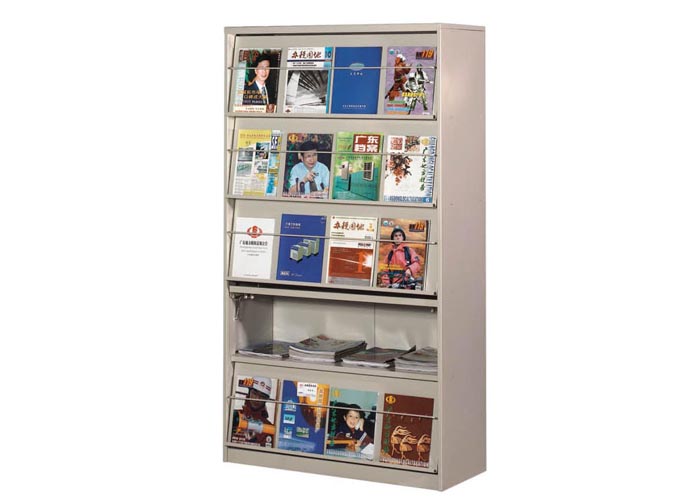 [图书馆家具|期刊架、杂志柜|办公家具|登录入口家具|五层单面期刊柜]